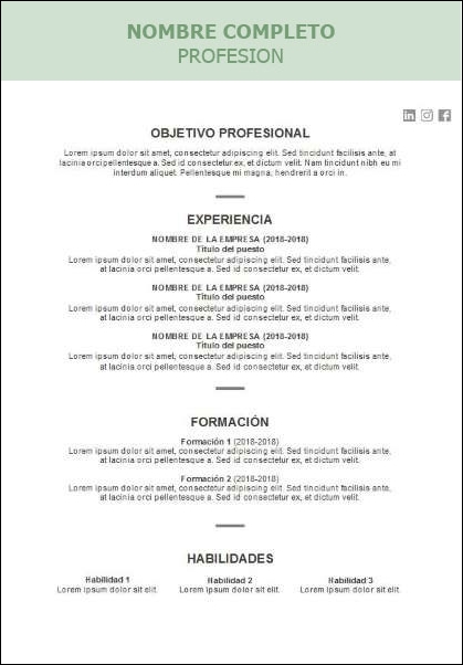 plantilla currículum category manager